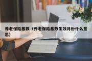 养老保险基数（养老保险基数生效月份什么意思）