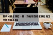 新农村养老保险计算（农村新型养老保险是怎样计算出来的）